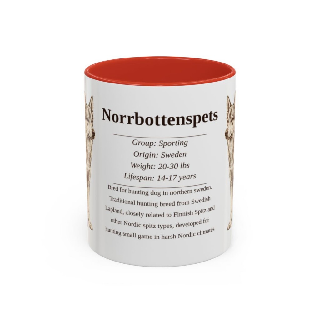 11oz Norrbottenspets Mug, Red, front view