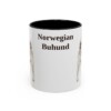 11oz-norwegian-buhund-mug-black-front 11oz Norwegian Buhund Mug, Black, front view