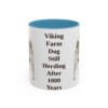 11oz Funny Norwegian Buhund Mug, Light Blue, front view