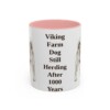 11oz Funny Norwegian Buhund Mug, Pink, front view