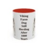11oz Funny Norwegian Buhund Mug, Red, front view