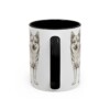 11oz Norwegian Buhund Latin Mug, Black, back view