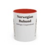 11oz Norwegian Buhund Latin Mug, Red, front view