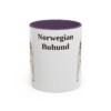 11oz-norwegian-buhund-mug-purple 11oz Norwegian Buhund Mug, Purple, front view