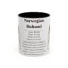 11oz Norwegian Buhund Mug, Black, front view