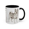 11oz Norwegian Buhund Mug, Black, right side view