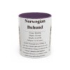 11oz Norwegian Buhund Mug, Purple, front view