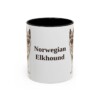 11oz Norwegian Elkhound Mug, Black, front view
