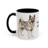 11oz Norwegian Elkhound Mug, Black, left side view