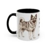 11oz Funny Norwegian Elkhound Mug, Black, left side view