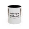 11oz-norwegian-elkhound-mug-latin-black-front 11oz Norwegian Elkhound Latin Mug, Black, front view