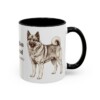 11oz-norwegian-elkhound-mug-latin-black-right 11oz Norwegian Elkhound Latin Mug, Black, right side view