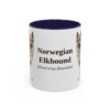 11oz-norwegian-elkhound-mug-latin-navy 11oz Norwegian Elkhound Latin Mug, Navy, front view