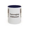 11oz Norwegian Elkhound Mug, Navy, front view