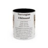 11oz Norwegian Elkhound Mug, Black, front view