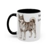 11oz Norwegian Lundehund Mug, Black, left side view