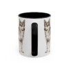 11oz Norwegian Lundehund Dog Dad Mug, Black, back view