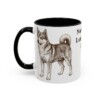 11oz Norwegian Lundehund Dog Dad Mug, Black, left side view