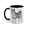 11oz Funny Norwegian Lundehund Mug, Black, left side view