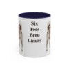 11oz Funny Norwegian Lundehund Mug, Navy, front view
