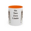11oz Funny Norwegian Lundehund Mug, Orange, front view