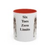 11oz Funny Norwegian Lundehund Mug, Red, front view