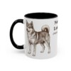 11oz Norwegian Lundehund Latin Mug, Black, left side view