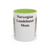 11oz-norwegian-lundehund-mug-mom-light-green 11oz Norwegian Lundehund Dog Mom Mug, Light Green, front view