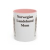 11oz-norwegian-lundehund-mug-mom-pink 11oz Norwegian Lundehund Dog Mom Mug, Pink, front view