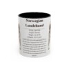 11oz Norwegian Lundehund Mug, Black, front view