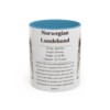 11oz Norwegian Lundehund Mug, Light Blue, front view