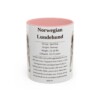 11oz Norwegian Lundehund Mug, Pink, front view