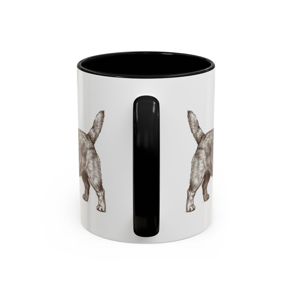 11oz Norwich Terrier Mug, Black, back view
