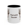 11oz Norwich Terrier Mug, Black, front view