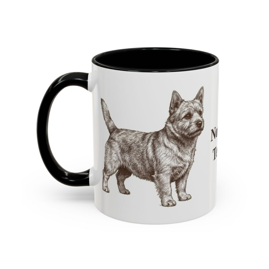 11oz Norwich Terrier Mug, Black, left side view