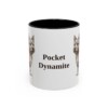 11oz Funny Norwich Terrier Mug, Black, front view