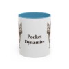 11oz Funny Norwich Terrier Mug, Light Blue, front view