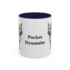 11oz Funny Norwich Terrier Mug, Navy, front view