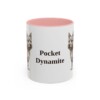 11oz Funny Norwich Terrier Mug, Pink, front view