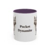 11oz Funny Norwich Terrier Mug, Purple, front view