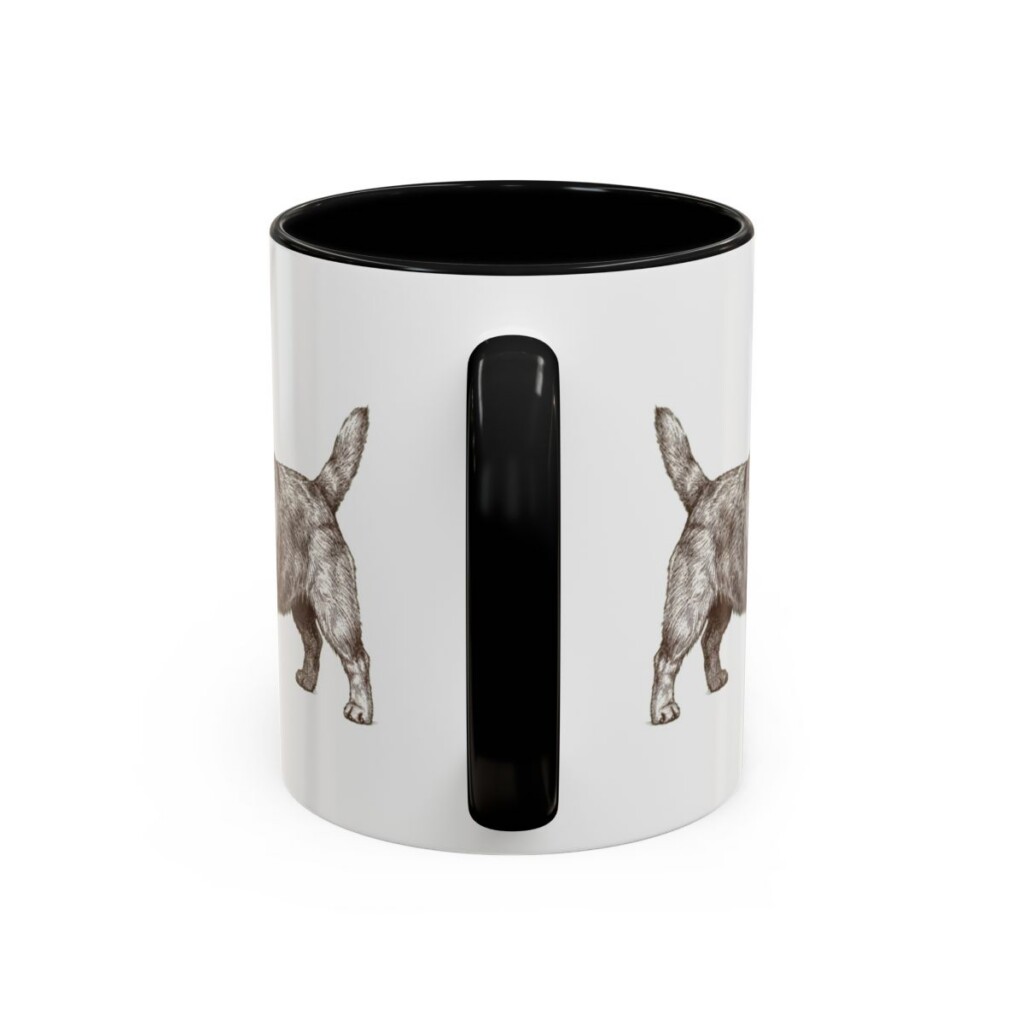 11oz Norwich Terrier Latin Mug, Black, back view