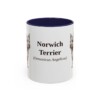 11oz Norwich Terrier Latin Mug, Navy, front view