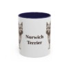11oz Norwich Terrier Mug, Navy, front view