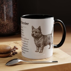 11oz Norwich Terrier Mug, Black, lifestyle photo