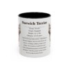 11oz Norwich Terrier Mug, Black, front view