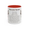 11oz Norwich Terrier Mug, Red, front view