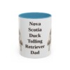 11oz Nova Scotia Duck Tolling Retriever Dog Dad Mug, Light Blue, front view
