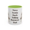 11oz Nova Scotia Duck Tolling Retriever Dog Dad Mug, Light Green, front view
