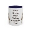 11oz Nova Scotia Duck Tolling Retriever Dog Dad Mug, Navy, front view
