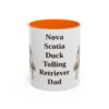 11oz Nova Scotia Duck Tolling Retriever Dog Dad Mug, Orange, front view